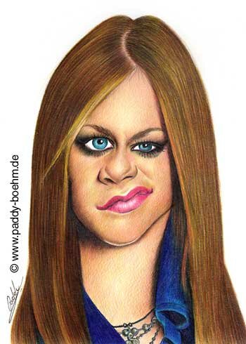 Avril Lavigne Caricature Paddy Boehm greatest love is his caricatures and 