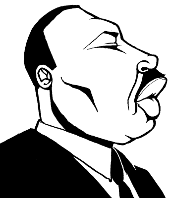 Martin Luther King Caricature