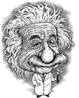 Albert Einstein Caricature