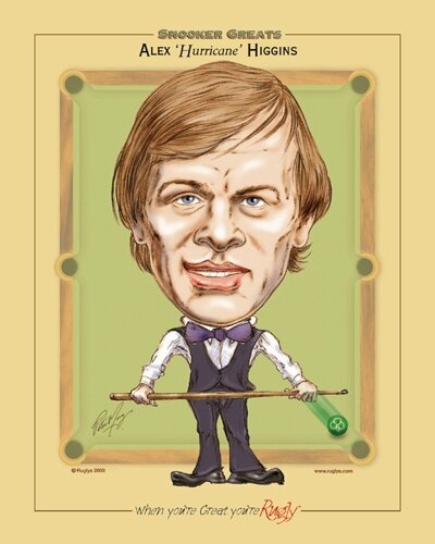 Alex Higgins Caricature