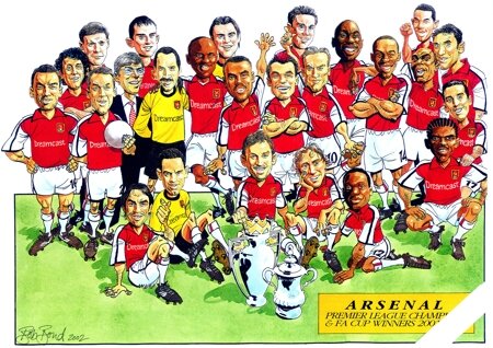 Arsenal Team Caricature