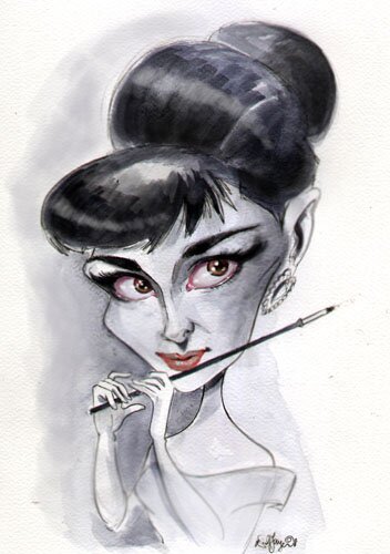 Audrey Hepburn Caricature