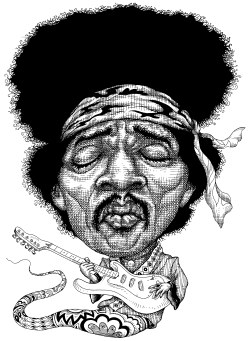 Jimmy Hendrix Caricature