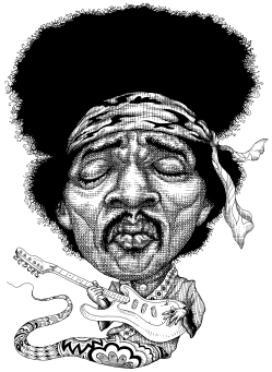 Jimi Hendrix Pencil Portrait
