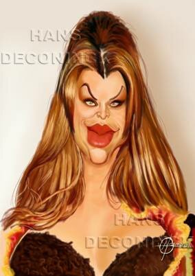 Kirstie Alley Caricature