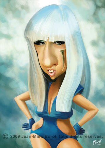 Lady Gaga Caricature. JM Borot has been blessed with pure talent when it 