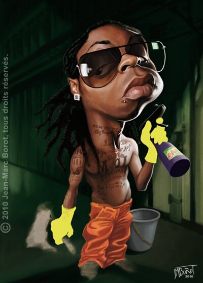 lil wayne cartoon drawing. Lil Wayne (GHD Paint) - Photo posted in Freehand Drawings, Paintings,