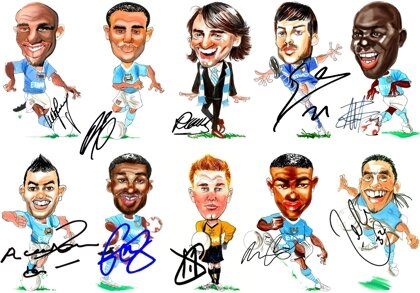 Man City Caricatures