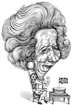 Margaret Thatcher Caricature