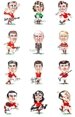 Twelve Signed Man United 1968 European Cup Caricatures